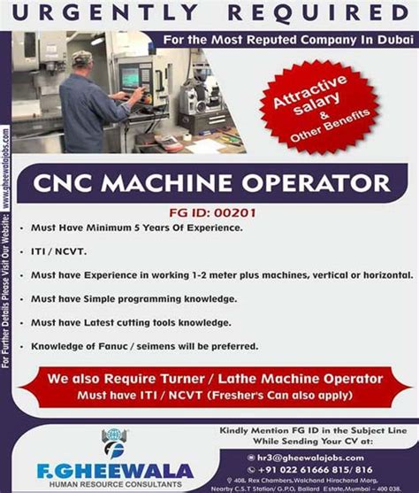 cnc machine operator job in dubai|cnc , machine operator jobs in Dubai .